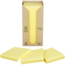 Post-it Haftnotizen Recycling 76 x 76 mm gelb 16...