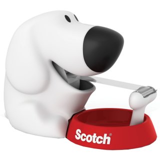 3M Scotch Tischabroller "Dog" in Hundeform bestückt