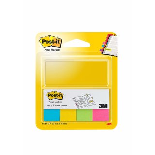 Post-it Pagemarker aus Papier 20 x 38 mm Ultrafarben 4 Blöcke