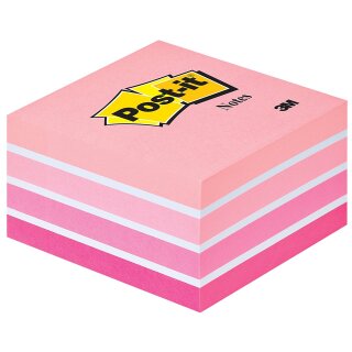 Post-it Haftnotiz Würfel 76 x 76 mm Pastell Pinktöne 450 Blatt