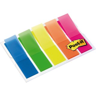 Post-it Haftmarker Index 11,9 x 43,2 mm 5-farbig 5 x 20 Streifen
