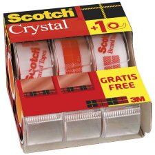 Scotch Klebefilm Crystal Clear 600 Caddy Pack...