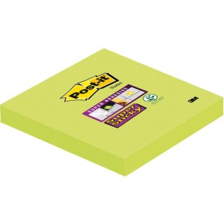 Post-it Haftnotizen Super Sticky Notes 76 x 76 mm lindgrün 1 Block á 90 Blatt