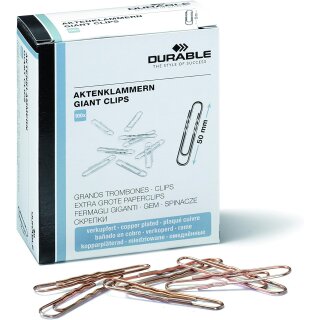 DURABLE Aktenklammern verkupfert rund 50 mm 100 Stück