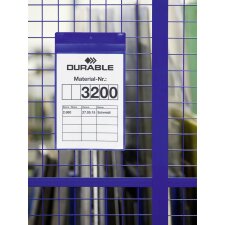 DURABLE Neodym Magnettasche DIN A5 quer blau 10 Stück