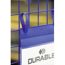 DURABLE Gitterboxtasche mit Lasche A4 quer blau 50 Stück