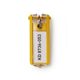 DURABLE Schlüsselanhänger KEY CLIP gelb 6 Stück