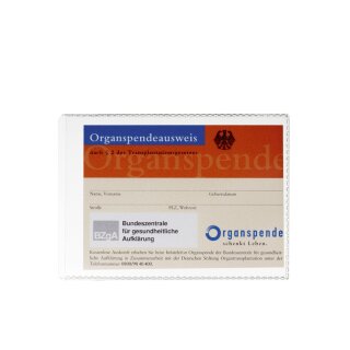 DURABLE Ausweishülle aus PP 59 x 86 mm transparent