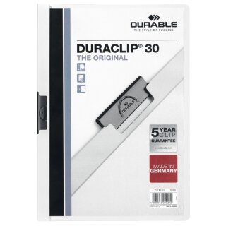 DURABLE Klemmhefter DURACLIP ORIGINAL 30 DIN A4 weiß