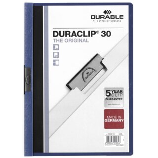 DURABLE Klemmhefter DURACLIP ORIGINAL 30 DIN A4 dunkelblau