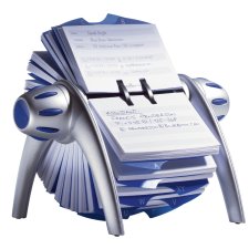 DURABLE Adresskartei TELINDEX flip metallic silber / blau