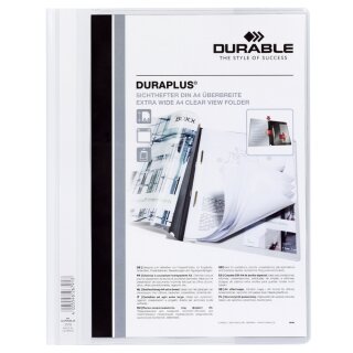 DURABLE Schnellhefter DURAPLUS DIN A4 weiß überbreit