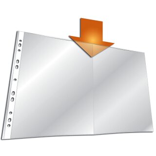 DURABLE Prospekthülle DIN A3 quer PP transparent 0,06 mm 50 Hüllen