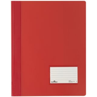 DURABLE Schnellhefter DURALUX DIN A4 PVC überbreit rot transluzent