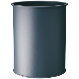 DURABLE Papierkorb METALL rund 15 Liter anthrazit