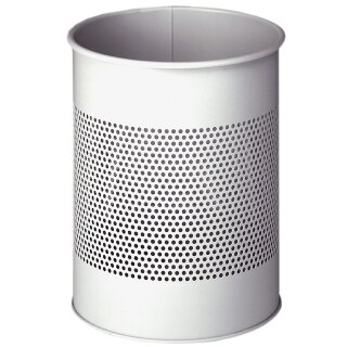 DURABLE Papierkorb METALL rund 15 Liter grau