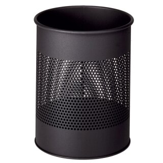 DURABLE Papierkorb METALL rund 15 Liter anthrazit