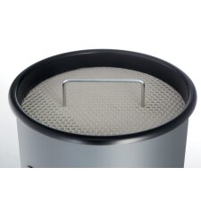 DURABLE Papierkorb METALL mit Ascher rund schwarz