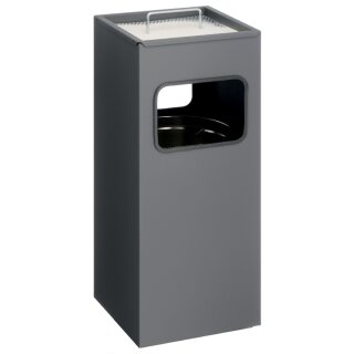 DURABLE Papierkorb METALL mit Ascher 17 Liter anthrazit