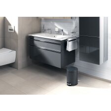 DURABLE Tret Abfalleimer Metall rund 12 Liter schwarz