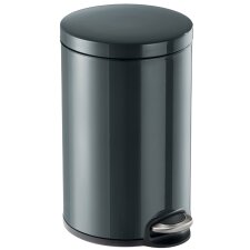 DURABLE Tret Abfalleimer Metall rund 12 Liter schwarz