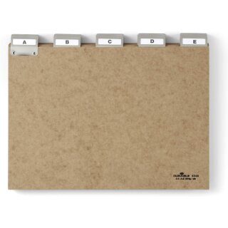 DURABLE Karteiregister A-Z Pressspan DIN A4 quer braun 25-teilig
