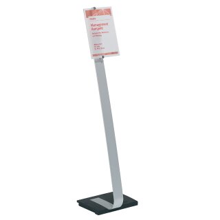 DURABLE Infoständer CRYSTAL SIGN stand DIN A4 silber metallic