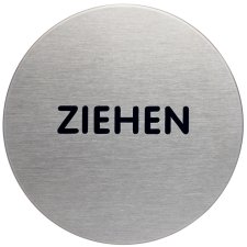 DURABLE Piktogramm "Ziehen" Durchmesser: 65 mm silber selbstklebend