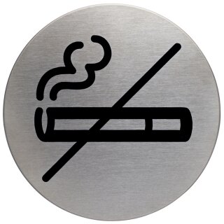 DURABLE Piktogramm "Rauchen Nein" Durchmesser: 83 mm silber