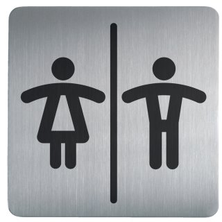 DURABLE Piktogramm PICTO "WC Damen und Herren" quadratisch 150 x 150 mm