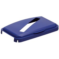 DURABLE Deckel DURABIN LID WITH SLOT 60 rechteckig blau