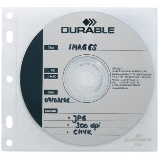 DURABLE CD /DVD Hülle COVER FILE PP transparent 10 Hüllen