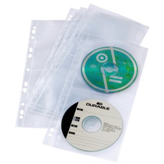 DURABLE CD /DVD Hülle COVER LIGHT S für 4 CDs PP 160 x 325 mm 5 Hüllen