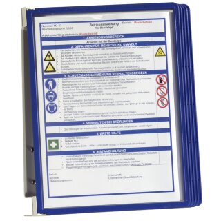 DURABLE Display System VARIO wall 5 Komplett Set dunkelblau