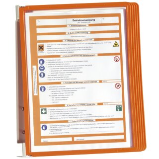 DURABLE Display System VARIO wall 5 Komplett Set orange