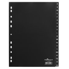 DURABLE Kunststoff Register A-Z A4 PP 20-teilig schwarz