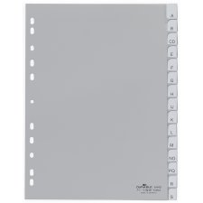 DURABLE Kunststoff Register blanko A4 15-teilig grau