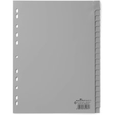 DURABLE Kunststoff Register A4 PP 20-teilig grau blanko