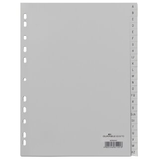 DURABLE Kunststoff Register A-Z A4 PP 20-teilig grau