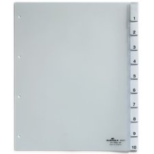 DURABLE Kunststoff Register A4 5-teilig transparent