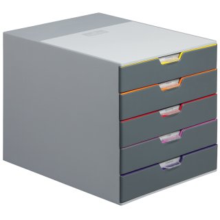 DURABLE Schubladenbox VARICOLOR 5 mit 5 Schubladen