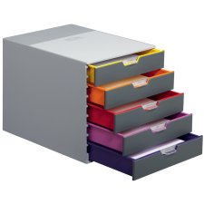 DURABLE Schubladenbox VARICOLOR 5 mit 5 Schubladen