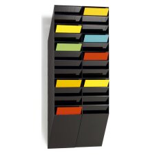 DURABLE Wand Prospekthalter Set "FLEXIBOXX 12" A4 schwarz