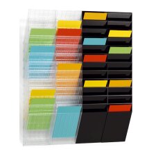 DURABLE Wand Prospekthalter Set "FLEXIBOXX 12" A4 schwarz