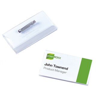 DURABLE Namensschild mit Plattennadel 75 x 40 mm