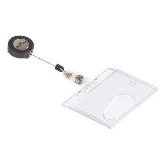 DURABLE Namensschild Hartbox mit Ausweishalter 85 x 54 mm 10 Schilder