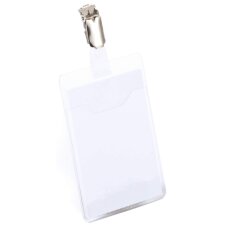 DURABLE Namensschild oben offen mit Clip transparent...