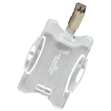 DURABLE Namensschild mit Clip 54 x 90 mm transparent 25...