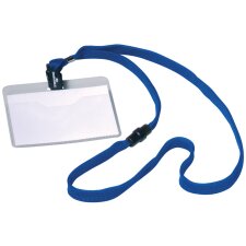 DURABLE Namensschild mit Textilband 90 x 60 mm dunkelblau...