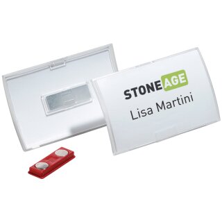 DURABLE Namensschild Click Fold mit Magnet 75 x 40 mm 10 Schilder
